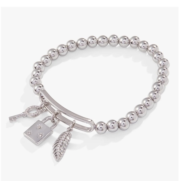 🩷🩷NWT-ALEX + ANI,  SUPER CUTE Pavé Lock + Key Stretch Bracelet🩷🩷 - Picture 4 of 6